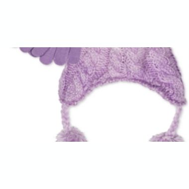 Fab Big Girl's 2 Pc Ombre Heidi Hat & Gloves Set Lavander One Size. View a larger version of this product image.