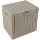 Alternate image 0 for Sunnydaze Lockable Outdoor Small Deck Box with Storage and Side Handles - 32-Gal. - Driftwood