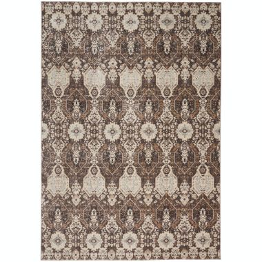 Kathy Ireland Silver Screen Mocha/Slate Area Rug by Nourison KI341 5'3"X7'3". View a larger version of this product image.