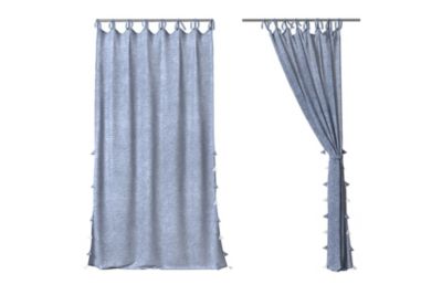 Anaya Chambray Linen Curtain with Tassels