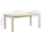 Alternate image 3 for vidaXL Dining Table White 70.9"x35.4"x29.9" Solid Mango Wood