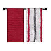 Infinity Merch White Stripe Red 2 Pieces Kitchen Towel