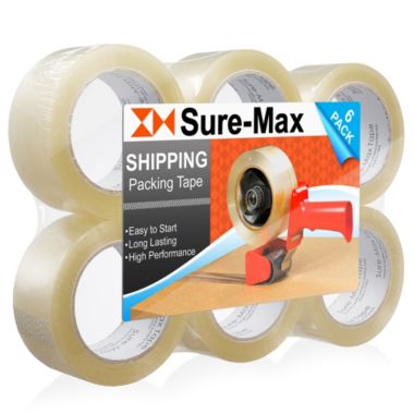 Sure-Max Premium Carton Packing Tape 1.8 mil 330 Feet (110 yards) - Clear. View a larger version of this product image.