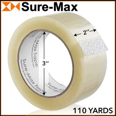 Sure-Max Premium Carton Packing Tape 1.8 mil 330 Feet (110 yards) - Clear. View a larger version of this product image.