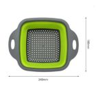 Alternate image 3 for Collapsible Plastic Colander Space Saving Design Square 2pcs  -  Blue