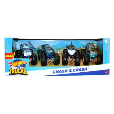 Hot Wheels Monster Trucks 1  64, 4 Pack Gnash & Clash. View a larger version of this product image.