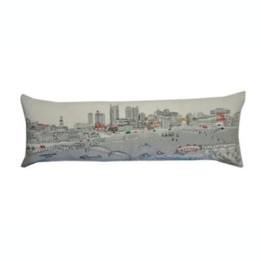 Beyond Cushions Nashville King Day Embroidered Skyline Pillow. View a larger version of this product image.