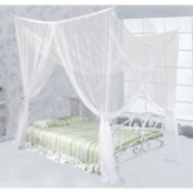 Slickblue White Mosquito Net Bed Canopy Mesh Netting - size Full Queen King