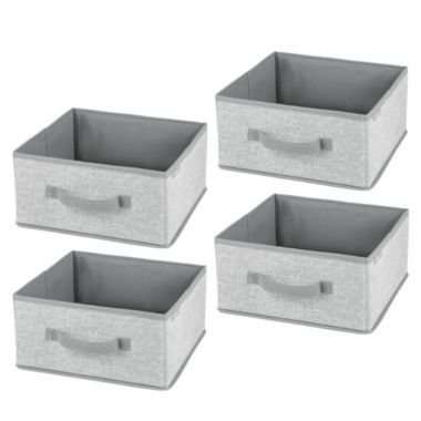 mDesign Fabric Modular Closet Organizer Box for Cube Units, 4 Pack. View a larger version of this product image.