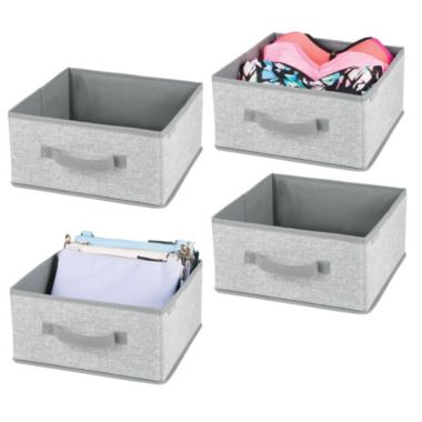 mDesign Fabric Modular Closet Organizer Box for Cube Units, 4 Pack. View a larger version of this product image.