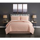 Alternate image 0 for Chic Home Chyle Tufted Cross Stitched Design Bedding Quilt Set - King 104x90", Blush