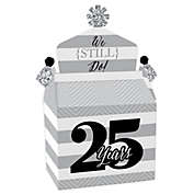 Big Dot of Happiness We Still Do - 25th Wedding Anniversary - Treat Box Party Favors - Anniversary Party Goodie Gable Boxes - Set of 12