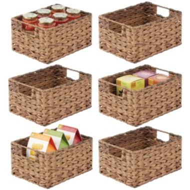 mDesign Woven Ombre Pantry Bin Basket, 6 Pack. View a larger version of this product image.