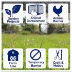 Alternate image 1 for Garden Zone Galvanized Steel Hex Poultry Rolled Netting, 2 feet x 50 feet