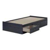 South Shore South Shore Ulysses Twin Mates Bed (39&#39;&#39;) With 3 Drawers - Blueberry