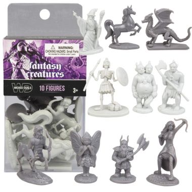 SCS Direct 10 pcs Fantasy Creatures Action Figure Playset - Monster Battle Toy Collection (Includes Dragons, Wizards, Orcs, and More) - Perfect for Roleplaying and D&D Gaming. View a larger version of this product image.