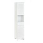 Alternate image 0 for Accent Plus White Slatted Tall Slim Storage Cabinet