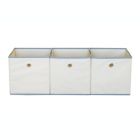 Alternate image 1 for Proman Products Contemporary Decorative Colonial Fabric Bins in Beige