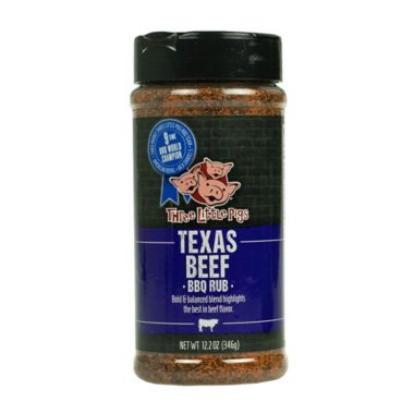 Three Little Pigs 12.2 Oz Texas Beef Bbq Dry Rub Competition Rated Seasoning. View a larger version of this product image.