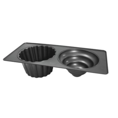 Baker's Secret Jumbp Cupcake Pan, Nonstick Coating & Thick Carbon Steel, Essentials Line, Dark Gray. View a larger version of this product image.