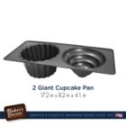 Alternate image 1 for Baker's Secret Jumbp Cupcake Pan, Nonstick Coating & Thick Carbon Steel, Essentials Line, Dark Gray