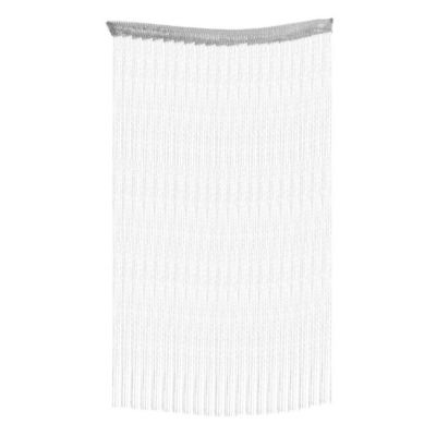 PiccoCasa Polyester & Plastic Home Linen Sheer Curtains, Door Window Sparkling Flat Ribbon Strip Tassel Divider String Curtain, White 81.5" X 41.3"