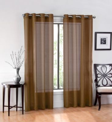 LUXURIOUS COTTON SATIN FINISH CURTAINS in CHOCOLATE BROWN LINED  66"X90" #6197 