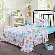 MarCielo 100% Cotton Sheets Kids Twin Sheets for Girls Teens Children Sheets Bed Sheets Deer