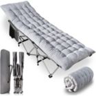 Alternate image 0 for Zone Tech Folding Outdoor Camping Travel Cot and Cot Pad - Classic Grey Quality Lightweight Portable Heavy Duty Adult & Kids Travel Cot w/Large Pocket and Cushion Perfect for Hiking, Camping (1-Pack)