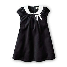 Hope & Henry Girls' Peter Pan Collar Empire Waist Dress (Black, 18-24 Months)