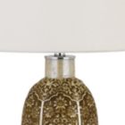 Alternate image 3 for Saltaro Sherpi 29 Inch Ceramic Table Lamp with Dimmer, Floral Base, Olive- Saltoro Sherpi