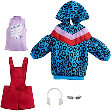 Barbie Fashions 2-Pack Clothing Set, 2 Outfits Doll Include Animal-Print Hoodie Dress. View a larger version of this product image.