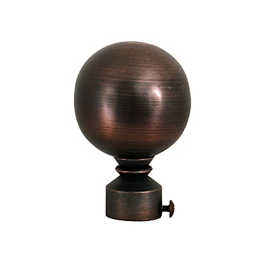 Versailles LX01 Ball Finial Rod Set - 48x86", Antique Bronze/Brown. View a larger version of this product image.