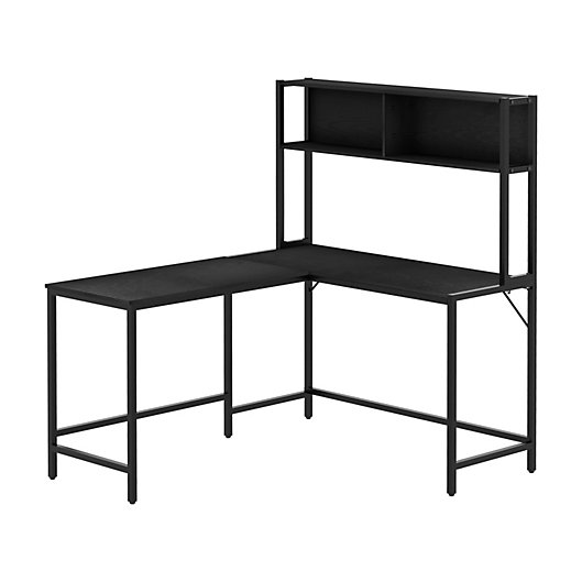 55“ Black L-Shapped Desk Office-Storage Shelf/PC Table Workstation Writing Table 