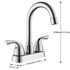 Alternate image 2 for Vanity Krafters Bianca Surface Mounted 2 Handles Bathroom Faucet with Drain Kit Included in Chrome
