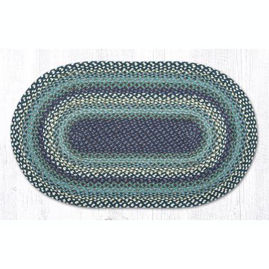 Earth Rugs C-503 Blueberries & Cream Oval Braided Rug 27 x 45 inch. View a larger version of this product image.