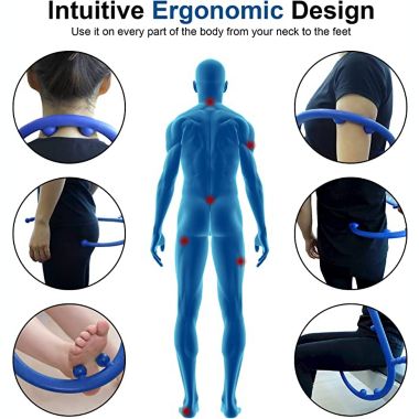 Maison Products Back Massager Trigger Point Cane, Deep Tissue Self Massager for Pain Relief, Fibromyalgia Relief, Neck, Shoulder, Foot Massager. View a larger version of this product image.