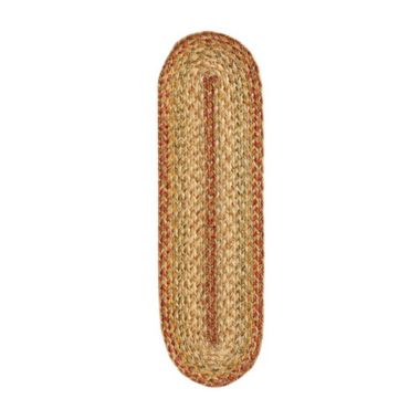 Homespice Decor 8" x 28" Stair Tread Oval Harvest Jute Braided Accessories, Set of 13. View a larger version of this product image.