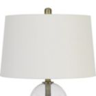 Alternate image 3 for Saltaro Sherpi 45 Inch Metal Table Lamp, Dimmer, Clear Glass Dome Base, Silver- Saltoro Sherpi