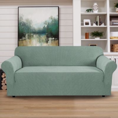 2 Seat Spandex Stretch Chair Sofa Cover Cushion Settee Slipcover Grass Green 
