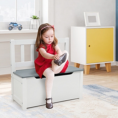 Costway Kids Wooden Bench Chair Storage Stool. View a larger version of this product image.