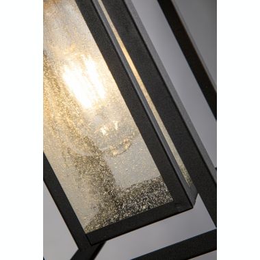 ELE Light & Decor Pearl Black Outdoor Hardwired Wall Lantern Sconce with No Bulbs Included. View a larger version of this product image.