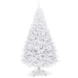 Slickblue Hinged Artificial Christmas Tree with Metal Stand-7.5 ft