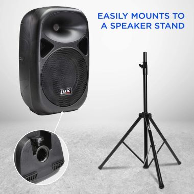 LyxPro Passive DJ PA Speaker System XLR,1/4,Speakon, Connections Daisy Chain Compatible, 8 Ohm, Lightweight, Stand Mountable. View a larger version of this product image.