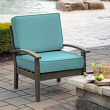 Arden Selections ProFoam EverTru Acrylic Deep Seat Patio Cushion Set, Surf Teal, 24 x 24 x 6". View a larger version of this product image.