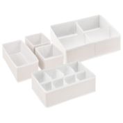 mDesign Fabric Dresser Drawer, Closet Storage Bins, Set of 5