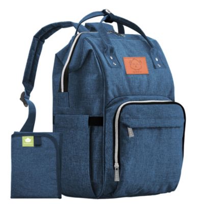 KeaBabies Original Diaper Backpack Bag, Multi Functional Water-resistant Baby Diaper Bags for Moms & Dads (Navy Blue)