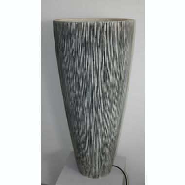 Screen Gems Sandstone Ribbed Finish Long Conical Planter With Light 18" X 39". View a larger version of this product image.
