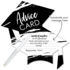 Alternate image 1 for Big Dot of Happiness Black and White Grad - Best is Yet to Come - Black and White Grad Cap Graduation Party Advice Cards - Set of 20