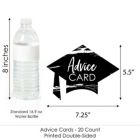Alternate image 3 for Big Dot of Happiness Black and White Grad - Best is Yet to Come - Black and White Grad Cap Graduation Party Advice Cards - Set of 20